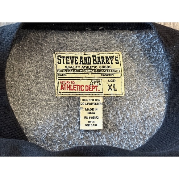 Vtg Army Black Pullover Crew Neck Mens XL FOOTBALL Vintage STEVE  BARRYS - Picture 7 of 8